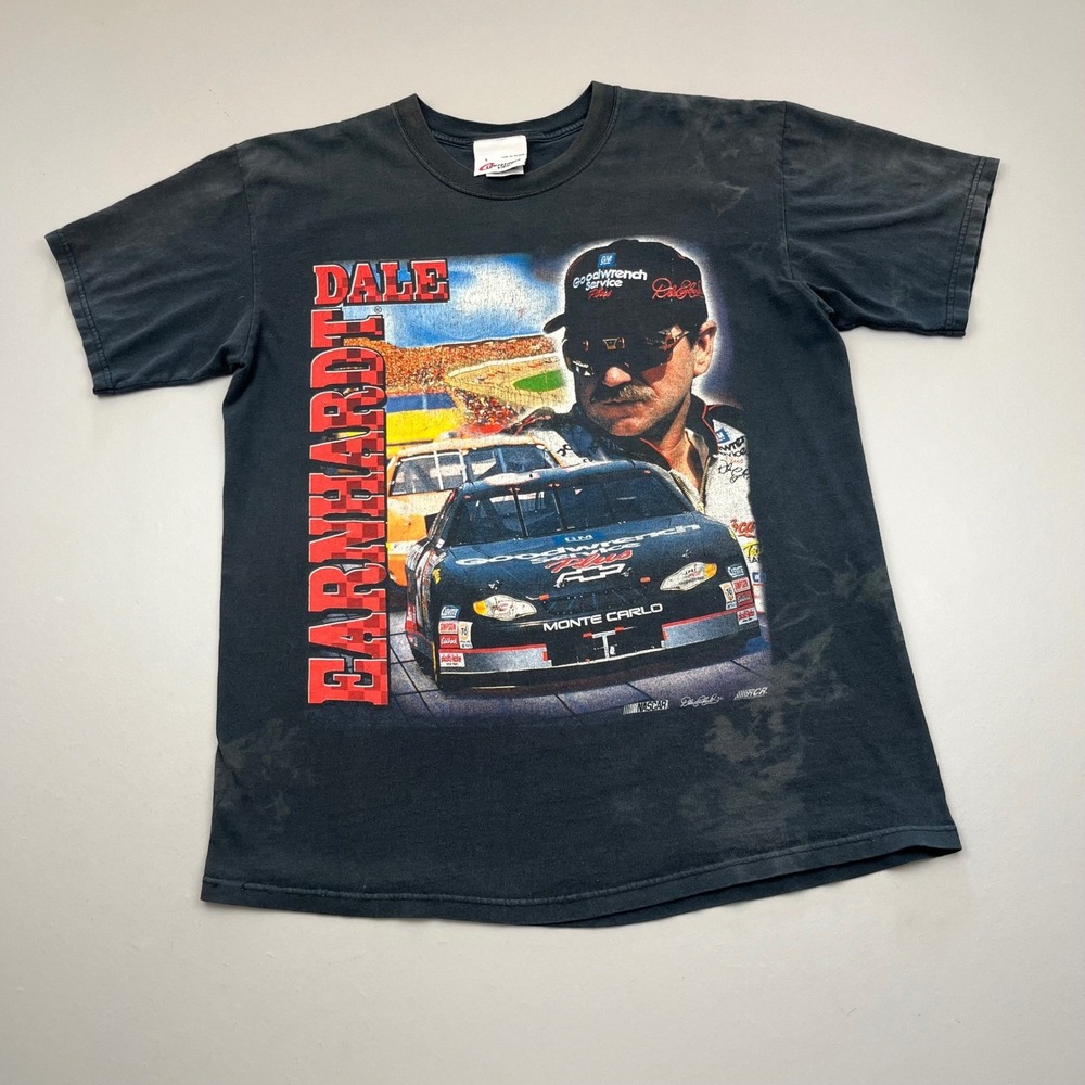 Competitors View NASCAR Dale Earnhardt T-Shirt Mens Large Black Vintage Graphic